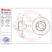 Bremsscheibe Vorderachse Brembo 08.2559.24