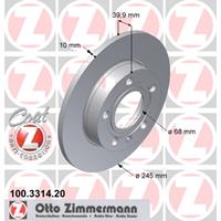 Remschijf COAT Z Zimmermann, Remschijftype: Massief, u.a. für Audi, Seat