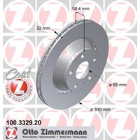 Zimmermann Bremsscheiben 100.3329.20 Scheibenbremsen,Bremsscheibe AUDI,TT 8J3,TT Roadster 8J9