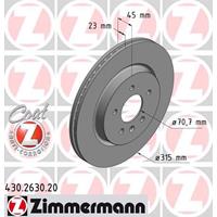 Remschijf COAT Z Zimmermann, Remschijftype: Binnen geventileerd, u.a. für Opel, Vauxhall