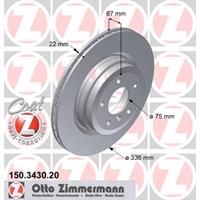 Remschijf COAT Z Zimmermann, Remschijftype: Binnen geventileerd, u.a. für BMW