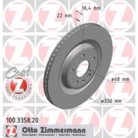 Remschijf COAT Z Zimmermann, Remschijftype: Binnen geventileerd, u.a. für Audi, Porsche, VW