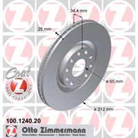 Remschijf COAT Z Zimmermann, Remschijftype: Binnen geventileerd, u.a. für Seat, Audi, VW, Skoda