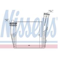 Intercooler, inlaatluchtkoeler NISSENS, u.a. für Audi, Porsche, VW