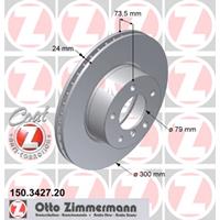 Remschijf COAT Z Zimmermann, Remschijftype: Binnen geventileerd, u.a. für BMW