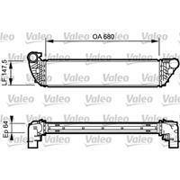 Intercooler, inlaatluchtkoeler Valeo, u.a. für Renault