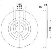 hellapagid Bremsscheibe 'PRO' | HELLA PAGID (8DD 355 118-751)
