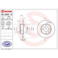 Bremsscheibe | BREMBO (08.3636.10)