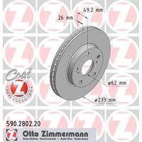 Zimmermann Bremsscheiben 590.2802.20 Scheibenbremsen,Bremsscheibe TOYOTA,AURIS NRE15_, ZZE15_, ADE15_, ZRE15_, NDE15_