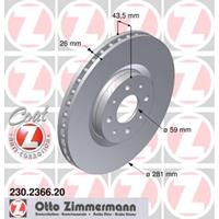 Bremsscheibe Vorderachse Zimmermann 230.2366.20