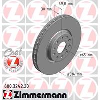 Remschijf COAT Z Zimmermann, Remschijftype: Binnen geventileerd, u.a. für Skoda, Seat, VW