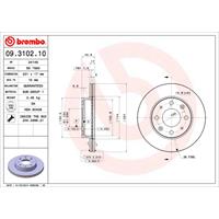 2 Remschijven Brembo 09.3102.10