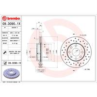 BREMBO Remschijven RENAULT 09.3149.14 7700715081,7701201283,7701204283 Remschijf