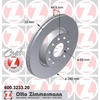 Bremsscheibe 'COAT Z' | Zimmermann (600.3233.20)