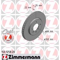 Zimmermann Bremsscheiben 150.1258.20 Scheibenbremsen,Bremsscheibe BMW,3 E30,3 Cabriolet E30,3 Touring E30,Z1