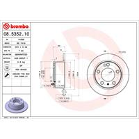 Bremsscheibe Hinterachse Brembo 08.5352.10
