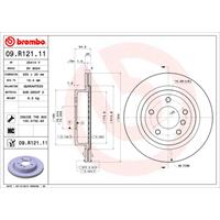 2 remschijven brembo vernis uv 09.r121.11