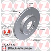 Remschijf COAT Z Zimmermann, Remschijftype: Binnen geventileerd, u.a. für BMW