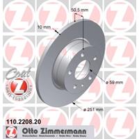 Bremsscheibe Hinterachse Zimmermann 110.2208.20