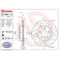 BREMBO Bremsscheiben 09.9613.10 Scheibenbremsen,Bremsscheibe PEUGEOT,306 Schrägheck 7A, 7C, N3, N5,306 7B, N3, N5,405 II 4B,405 II Break 4E