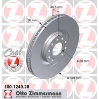 Remschijf COAT Z Zimmermann, Remschijftype: Buiten geventileerd, u.a. für Audi, Seat