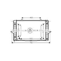 Kühler, Motorkühlung AVA VO2093