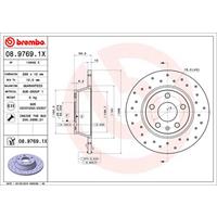 Remschijf BREMBO XTRA LINE BREMBO, Remschijftype: Geperforeerd, u.a. für Audi