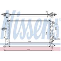 NISSENS Wasserkühler 63095A Kühler,Motorkühler OPEL,VAUXHALL,ZAFIRA A F75_,ASTRA G CC F48_, F08_,ASTRA G Caravan F35_,ASTRA G Cabriolet F67