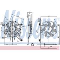 Koelventilatorwiel NISSENS, Diameter (mm)323mm, Spanning (Volt)12V, u.a. für Ford