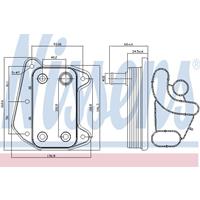 NISSENS Ölkühler 90622 Ölkühler, Motoröl MERCEDES-BENZ,JEEP,CHRYSLER,C-CLASS W203,E-CLASS W211,C-CLASS W204,C-CLASS T-Model S204,C-CLASS T-Model S203