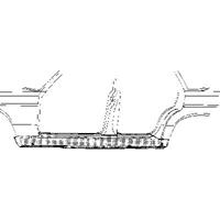 mercedes-benz Plaatwerkdeel Edes 123 76-.dorpel 4-drs