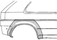 Volkswagen PLAATWERKDEEL Wielrand Achter R 2-deurs 5880146