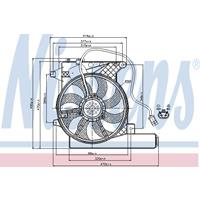 Koelventilatorwiel NISSENS, Diameter (mm)365mm, Spanning (Volt)12V, u.a. für Vauxhall, Opel