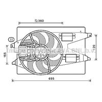 Lüfter, Motorkühlung AVA FD7555