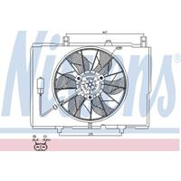 Koelventilatorwiel NISSENS, Diameter (mm)386mm, Spanning (Volt)12V, u.a. für Mercedes-Benz