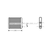 opel Kachelradiateur, interieurverwarming