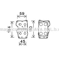 Ölkühler, Motoröl AVA CN3307