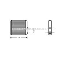 opel Kachelradiateur, interieurverwarming