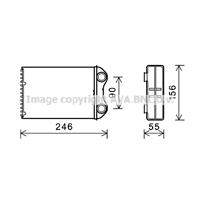 Wärmetauscher, Innenraumheizung AVA BW6426