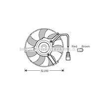 PRASCO Lüfter AI7516 Elektrolüfter,Hochleistungslüfter VW,AUDI,SKODA,PASSAT Variant 3B6,PASSAT Variant 3B5,PASSAT 3B2,PASSAT 3B3,A4 8D2, B5