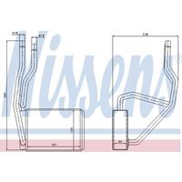 Kachelradiateur, interieurverwarming NISSENS, u.a. für Mazda, Ford