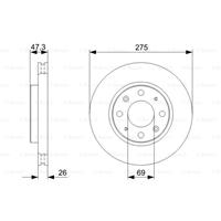 Bremsscheibe Vorderachse Bosch 0 986 479 369