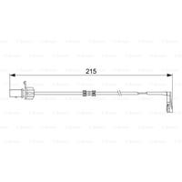 Waarschuwingscontact, remvoering-/blokslijtage BOSCH, u.a. für Porsche, Audi