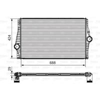 Intercooler, inlaatluchtkoeler Valeo, u.a. für Volvo