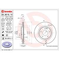 2 Remschijven Brembo Vernis Uv 09.8519.11