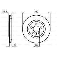 BOSCH Remschijven VW,SEAT 0 986 478 542 1H0615301,1H0615301A Remschijf