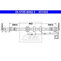 ATE Bremsschläuche VW,SEAT 24.5105-0442.3 1H0611701,1H0611701F,6K0611701 Bremsschlauch