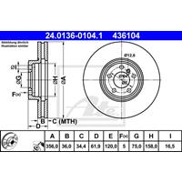 bmw Remschijf 24013601041