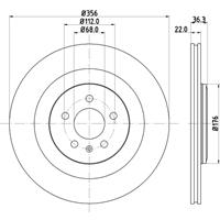 hellapagid Bremsscheibe 'PRO' | HELLA PAGID (8DD 355 125-551)