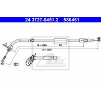 Trekkabel, parkeerrem ATE, u.a. für Mercedes-Benz